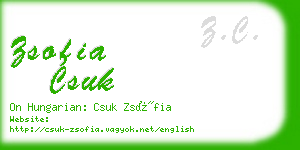 zsofia csuk business card